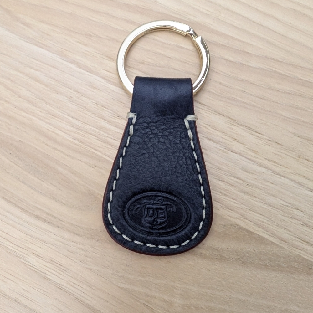 Blue leather Dooney & Bourke key ring